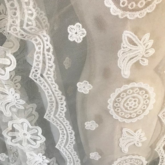 Boho Lace Cover Up Caftan Maxi OSFM - Picture 12 of 14